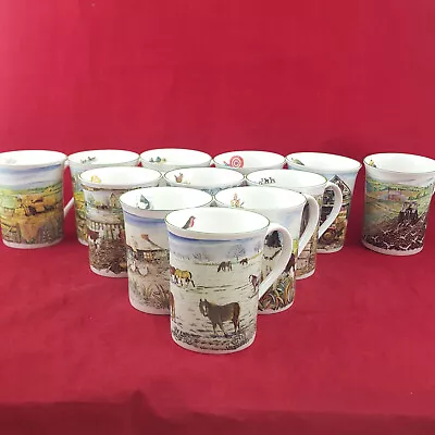 Buy Royal Kendal - Alex Williams Collection Cups - Set Of 12 Jan-Dec (a/f) - OP 3241 • 100£