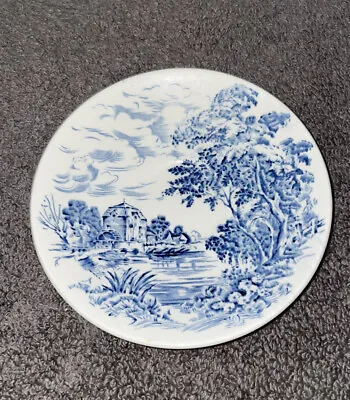 Buy Vintage Wedgwood Porcelain Countryside Blue/White Transferware Saucer EUC • 6.75£