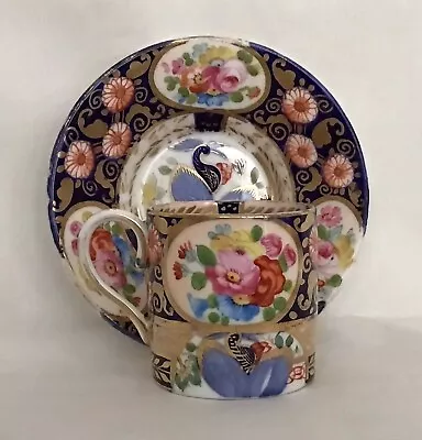 Buy 19th Century Reproduction Swansea Cup & Saucer Pattern 3215 - Marc Eugene Bloch • 65£