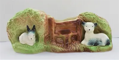 Buy VINTAGE EASTGATE POTTERY FAUNA -RABBIT And LAMB Either Side Of STILE • 6.99£
