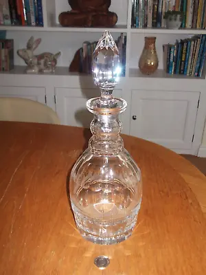 Buy Vintage Decanter Large Heavy Lead Crystal  Glass 40 Cm Tall • 12.99£