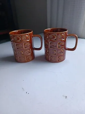 Buy Vintage Withernsea Eastgate Pottery Mugs X 2. Brown Fish Eye. • 22£