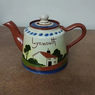 Buy Vintage Watcombe Pottery Torquay Ware, Tea Pot Cottage & Motto Pattern, 2 Cups • 9.95£