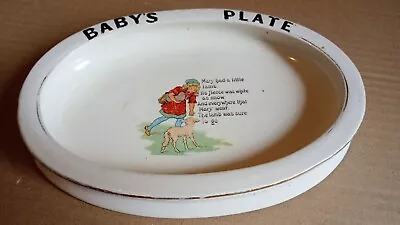 Buy Carlton Ware 1930's Baby's Plate..'Mary Had A Little Lamb' • 5.55£