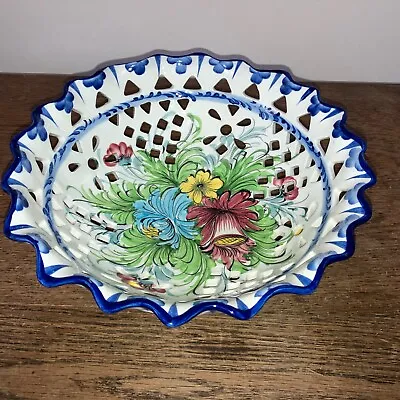 Buy Spanish Ceramic Pottery Bowl Large Aljaro Hnos Hand Painted Vintage • 5.99£