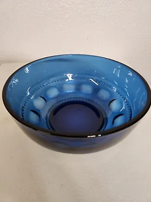Buy Vintage Indiana COLONY Color Crown Cobalt Blue Salad Bowl 9'' FAST Shipping • 10.55£