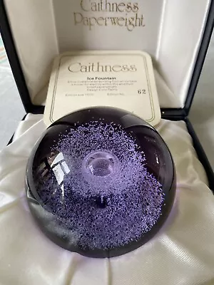 Buy Caithness Glass Limited Edition Paperweight ‘ice Fountain’ 62 Of 1500 • 15£