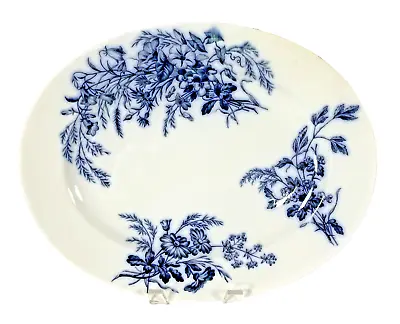 Buy Antique Cauldon Ware Brown Westhead Moore And Company Flow Blue Platter Cobalt • 105.18£