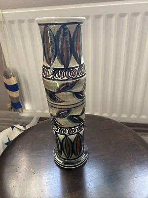 Buy Jersey Pottery Ceramic  Patterned Vase  VGC. 15 Inches Tall • 19.99£