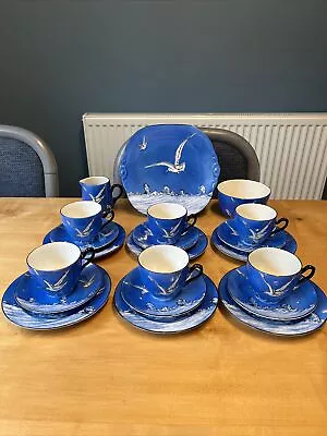 Buy T G Green SEAGULL 6x Cups 6x Saucers 6x Side Plates, Cake Plate, Jug, Sugar Bowl • 149.99£