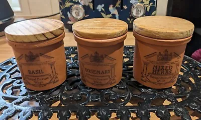 Buy Royal Barum Ware Terracotta Herb Pots, Rosemary, Basil, Mixed Herbs • 10.99£