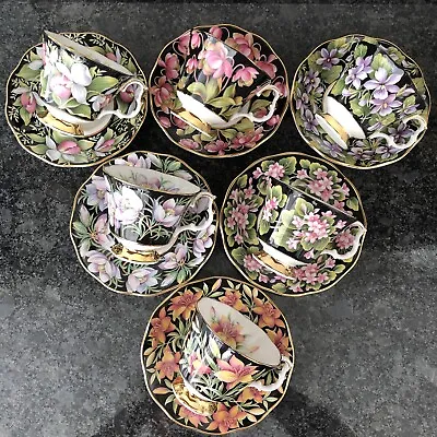 Buy Royal Albert Provincial Flowers Bone China Mixed Set Of 6 Cups & Saucers. NEW 2 • 179£
