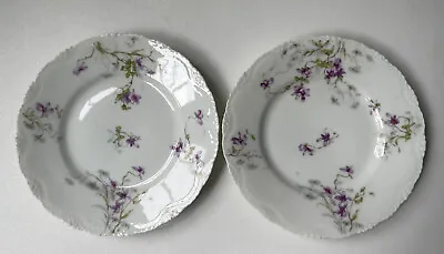 Buy Theodore Haviland Limoges France 6-3/8” Plates Flower Pattern - Set Of 2 -C37 • 24.96£