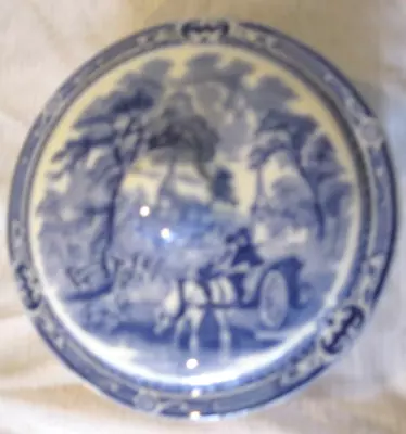Buy George Jones Crescent Lidded Blue /white Circular Pot ,Woodlands 10 Cms • 28£