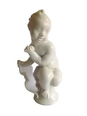 Buy Vintage Weiss Meissen Blanc De Chine White Porcelain Figure Of Imp With Bow Af • 125£