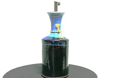 Buy Rupert Blamire Ceramics Bristol Studio Pottery Black And Blue Oil Jug 17.5cm • 10.99£