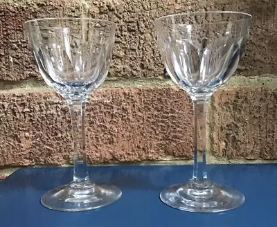 Buy Antique Victorian Slice Cut Crystal Goblet Sherry Cordial Glass PAIR 12.5 Cm • 24.99£