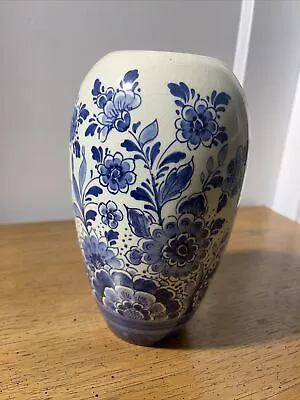 Buy Royal Delft Vintage Vase Floral Design 4}33 Rare Handpainted 8  • 154.42£