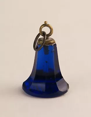 Buy Faceted Bristol Blue Crystal Glass Bell Intaglio Fob Seal. Initials A W C1830 • 150£