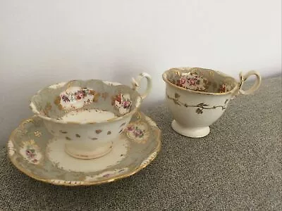 Buy Antique Coalport China Adelaide Shape Tea And Coffee Trio. C1830. • 29.99£