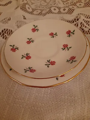 Buy Colclough Bone  Tea Plate And Saucer   Replacement China Pattern 7433 Ditsy Rose • 8£