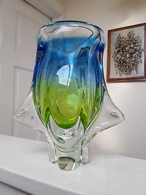 Buy Vintage Glass Vase Mid Century Czech Retro 1960s Chribska Josef Hospodka MCM • 23£
