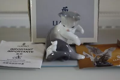 Buy Lladro Cat & Mouse Figurine 5236 - Original Box & Certificate Of Guarantee • 19.95£