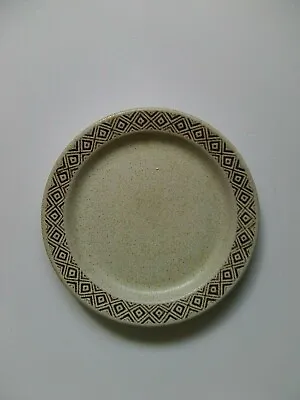 Buy PURBECK POTTERY BROWN DIAMOND PATTERN PLATES  ( 2 Available ) • 10£