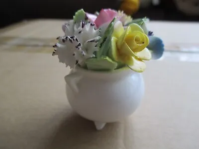 Buy Collectible ~ Miniature Floral Display Pot ~ Royal Adderley ~ Bone China - Ex! • 5.99£