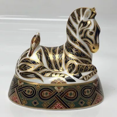 Buy Royal Crown Derby Zebra Paperweight Ornament LVIII Silver Stopper Bone China -CP • 32£