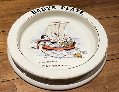 Buy Carlton Ware Nursery Ware Baby Plate Three Men In A Boat • 25£