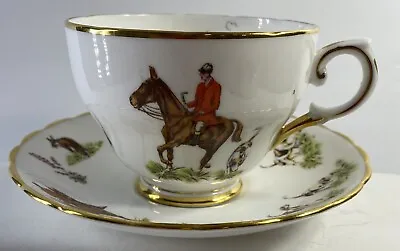 Buy Tuscan Tally Ho Fox Hunt Hunting Porcelain Cup And Saucer Made In England • 28.45£