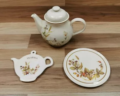 Buy St Michael Harvest Pattern 2 Pint Teapot, Melamine Teapot Stand &  Tea Bag Stand • 16.99£