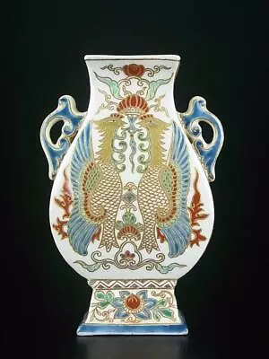 Buy Houou Phoenix Satsuma Ware Vase 5 Inch Tall Antique Pottery Pot Japanese • 837.56£