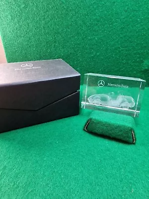 Buy Mercedes-Benz Crystal Glass Paperweight 3D Laser Etched, Collectable. 3 1/4 ×2  • 30£