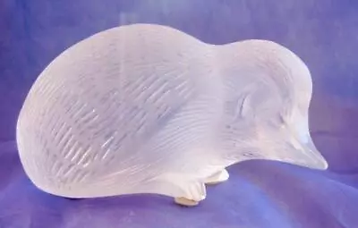 Buy Lalique Hedgehog Figurine Paperweight Signed France  5 In Tall 3.5 In Long Glass • 87.41£