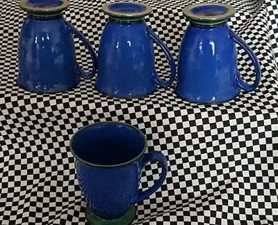 Buy Denby Metz Blue Green Footed Coffee Mug Cups 4 Available • 6£