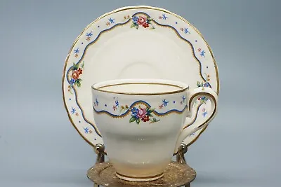 Buy Vintage Grindley England Demitasse Cup And Saucer Floral Pattern • 9.46£