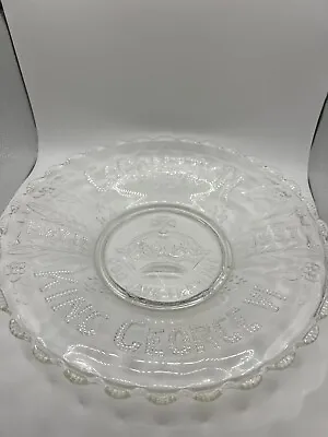 Buy Vintage Glass Commemorative Plate Coronation King George VI 1937 Antique • 17.07£