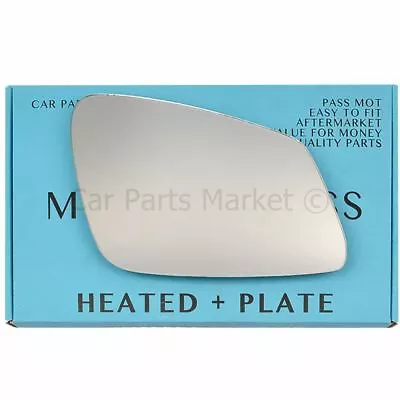 Buy Right Driver Side Flat Mirror Glass For BMW 5 Series 2010-16 Heated + Plate GT • 10.99£