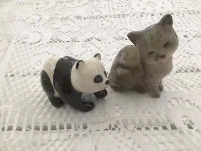 Buy Royal Doulton Sitting  Grey Cat And Beswick Black And White Panda • 20£