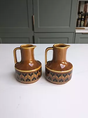 Buy Hornsea Pottery Heirloom Brown Oil And Vinegar Jugs Pots Vintage Retro 70's • 12.99£
