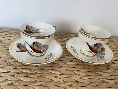 Buy Genuine Staffordshire Bone China Sheriden Coffee Cups And Saucers Set Of Two • 4.99£