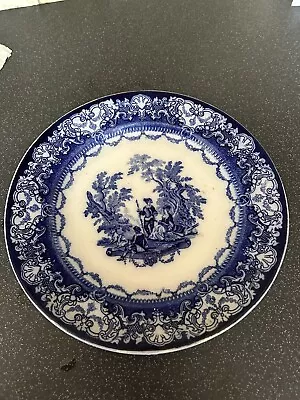 Buy Antique Doulton Burslem Watteau Blue And White Plate • 8.99£