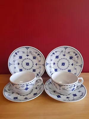 Buy 2 Masons Denmark Blue Large Cup Saucer Side Plate Breakfast Trios  • 12.99£