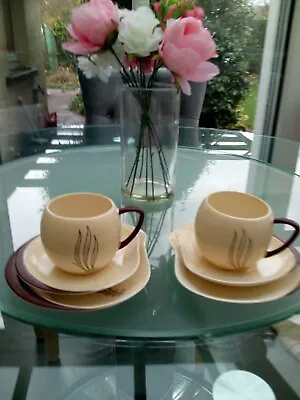 Buy Carlton Ware Duo Of Cups,saucers And Small Plates • 24£
