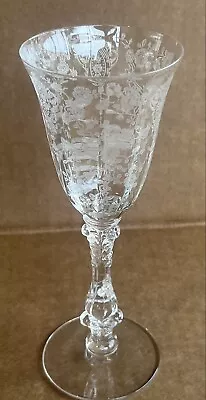 Buy 1940's TIFFIN FRANCISCAN Cherokee Rose Etched Glass Stemmed Cordial Glass • 26£