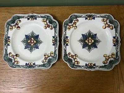 Buy  Royal Worcester Crown Ware Square Plates X 2 Approximately 22cm Each • 4.99£
