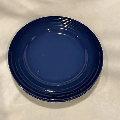 Buy Set Of 3 LeCreuset Dinnerware Cobalt Ink Blue 12  Dinner Rimmed Plates Chargers • 39.85£