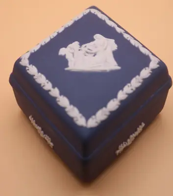 Buy Jasperware Trinket Box (343) Darker Blue Colouring Wedgewood. Diamond Shaped • 15£